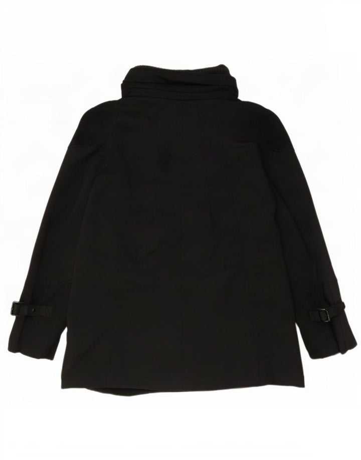 Zara Mujer Abrigo Corto UK 10 Small Negro