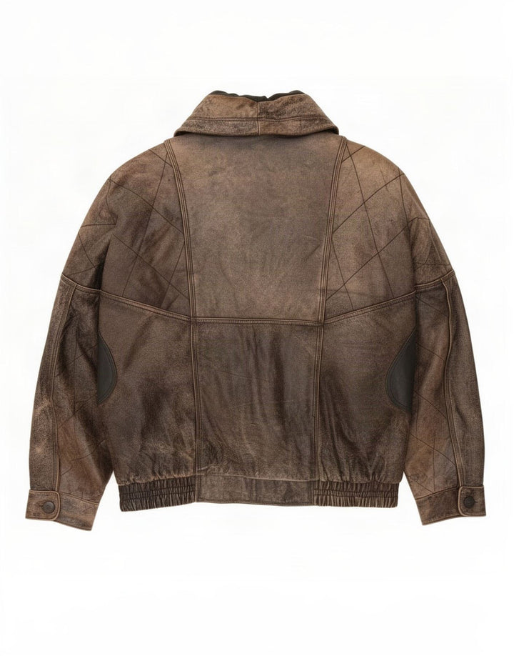 Giacca in pelle da uomo Rover&Lakes IT 52 XL Marrone