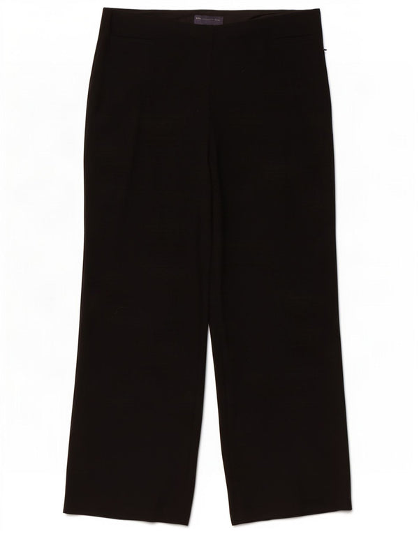Marks & Spencer Womens Straight Casual Trousers UK 16 Large W34 L30 Black