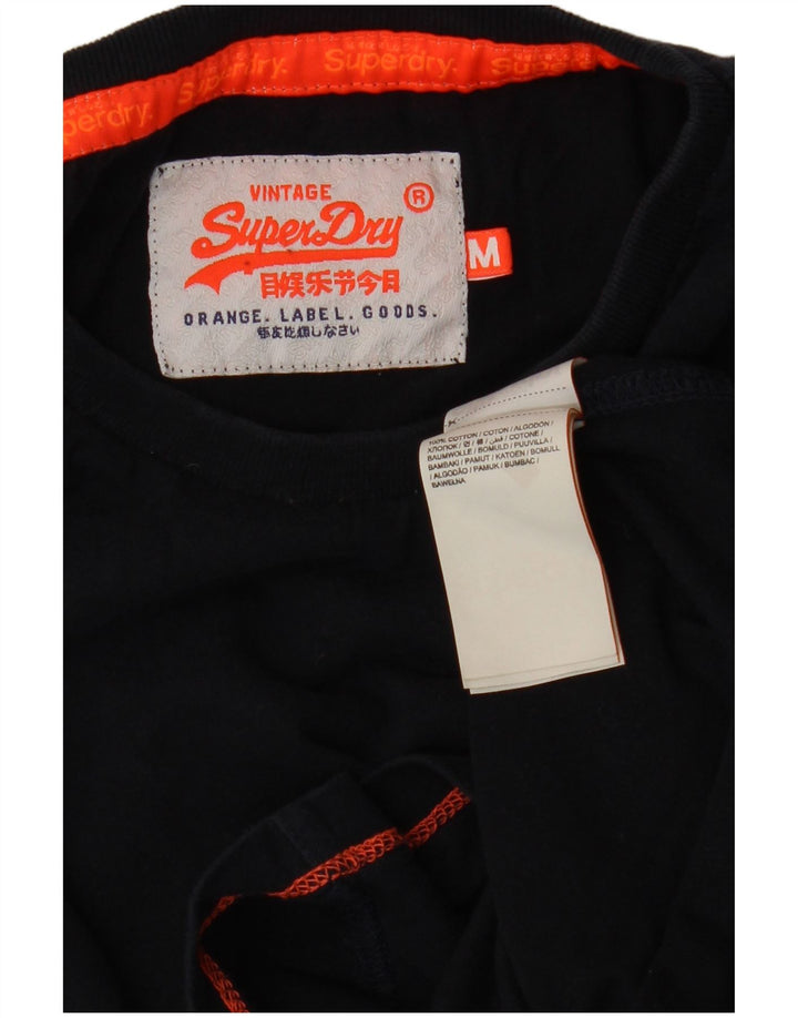 T-shirt męski Superdry, średni, granatowy, bawełniany
