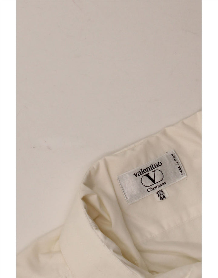 VALENTINO Mens Formal Shirt Size 44 17 1/2 XL White