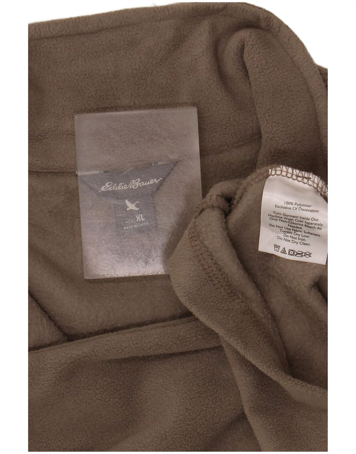 Męski sweter polarowy EDDIE BAUER z zamkiem błyskawicznym XL, szary poliester