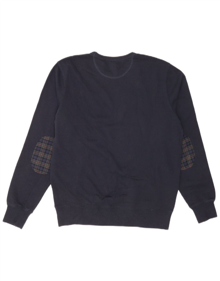Ανδρική φούτερ Sun68 Jumper Large Navy Blue Check Cotton