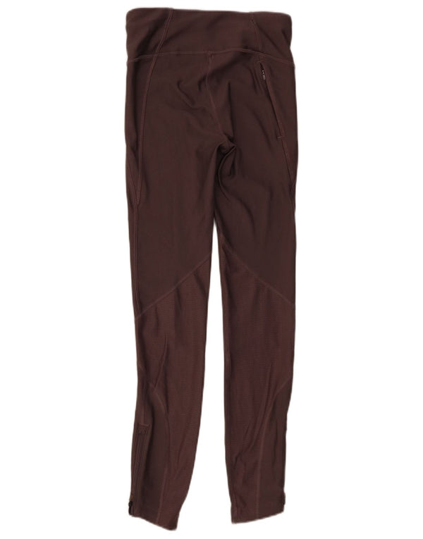 Under Armour Womens Heat Gear Leggings UK 4 XS Brown Polyester