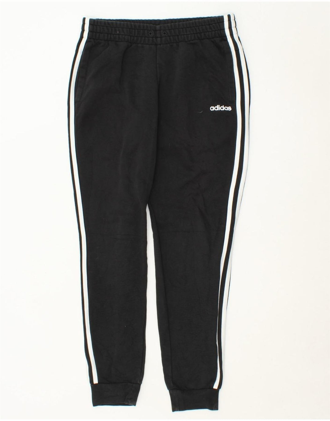 ADIDAS Womens Tracksuit Trousers Joggers UK 12/14 Medium  Black Polyester Vintage Adidas and Second-Hand Adidas from Messina Hembry 