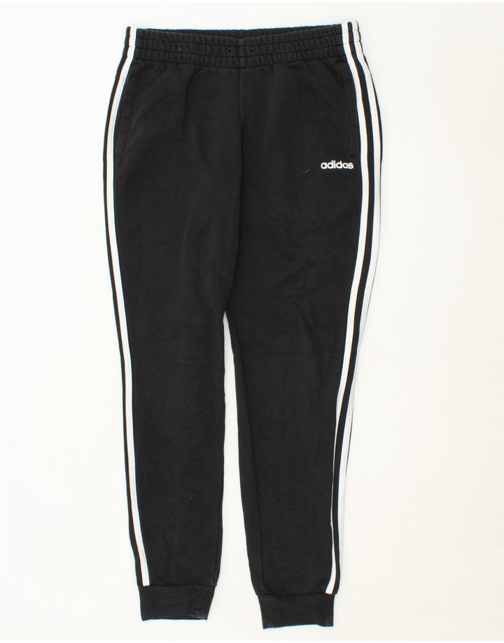 ADIDAS Womens Tracksuit Trousers Joggers UK 12/14 Medium  Black Polyester Vintage Adidas and Second-Hand Adidas from Messina Hembry 