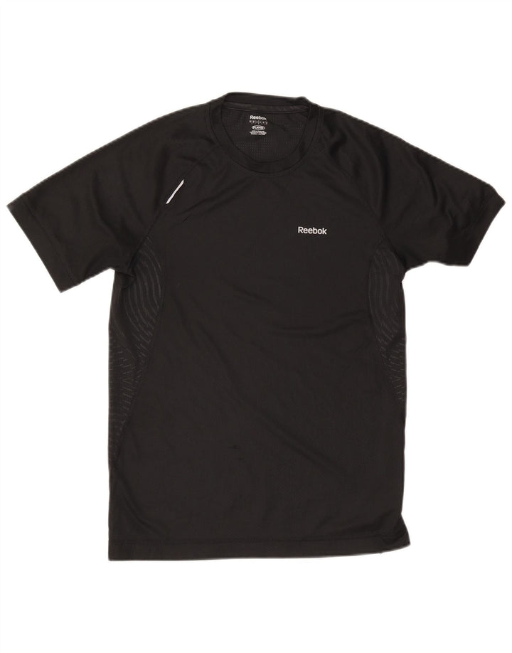 T-shirt Reebok da uomo Top Small nera in poliestere