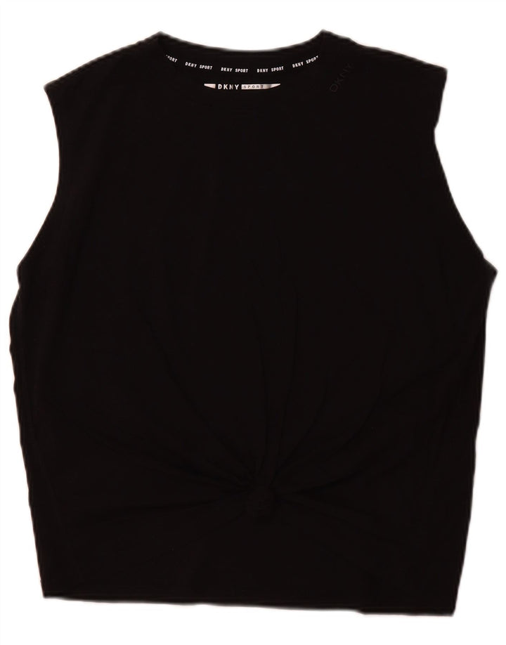 DKNY Girls Vest Top 14-15 Years Medium  Black Cotton