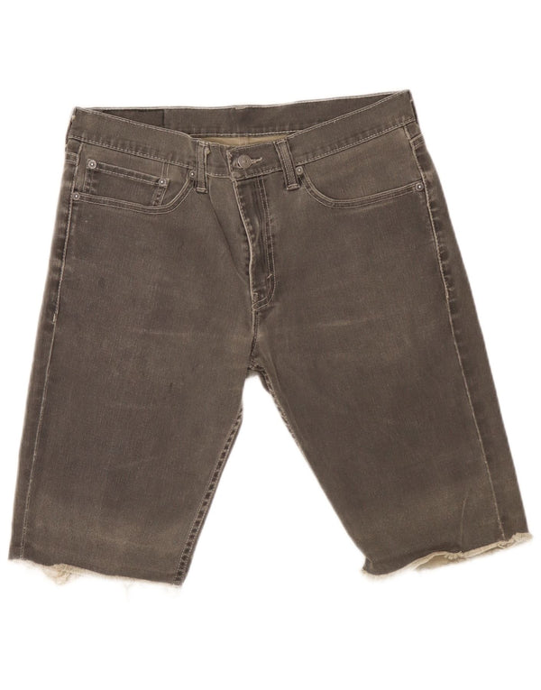 Pantaloncini di jeans da uomo Levi's W34 Large in cotone grigio