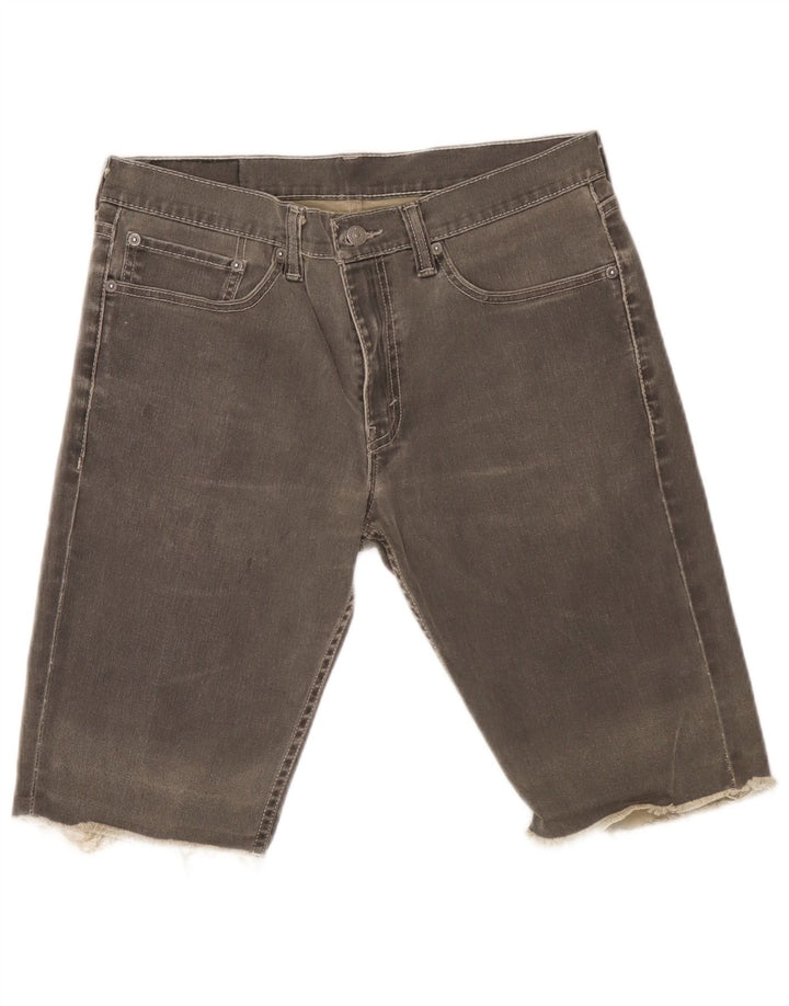 Pantaloncini di jeans da uomo Levi's W34 Large in cotone grigio