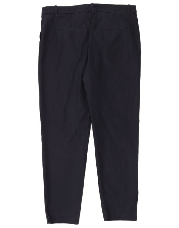 Marks & Spencer kvinders højtaljede chinosbukser UK 16 Large W34 L28 Navy B