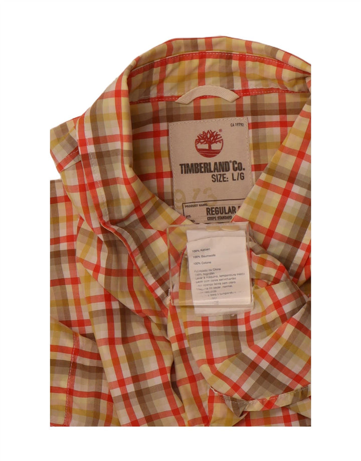 TIMBERLAND Herre Grant Fit Regular Fit skjorte Stor orange ternet