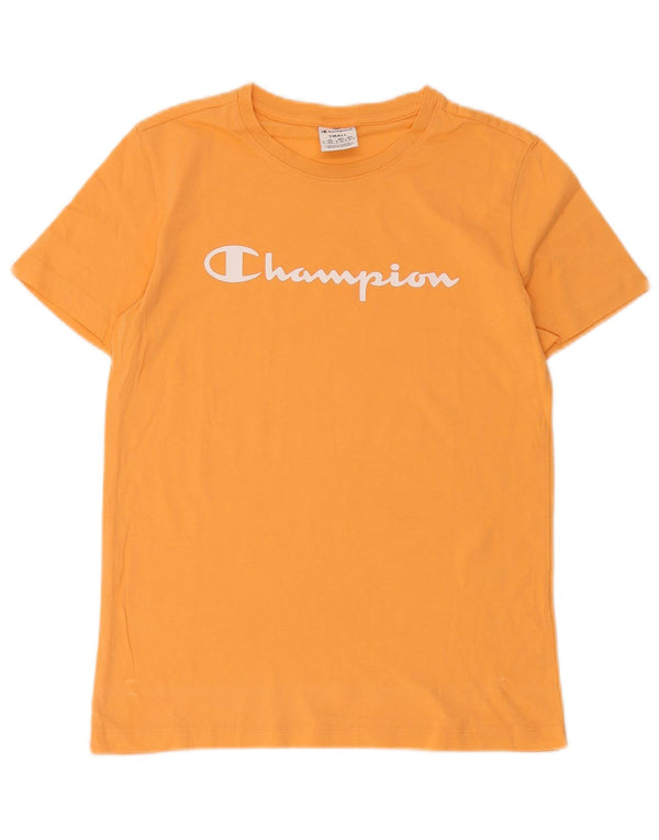 Champion Mens Graphic T-Shirt Top Small Orange