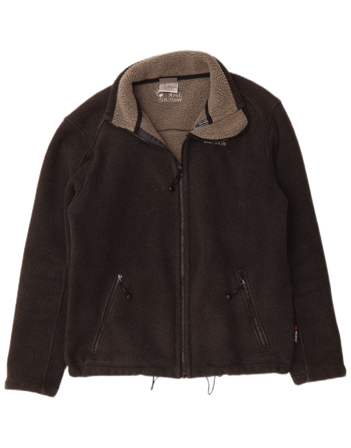 Jack Wolfskin Mens Fleece Jacket UK 34 XS Black Polyester