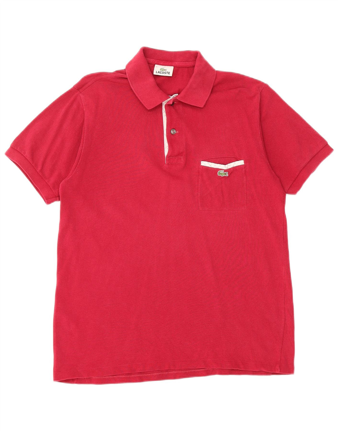 LACOSTE Mens Polo Shirt Size 3 Small Pink Cotton