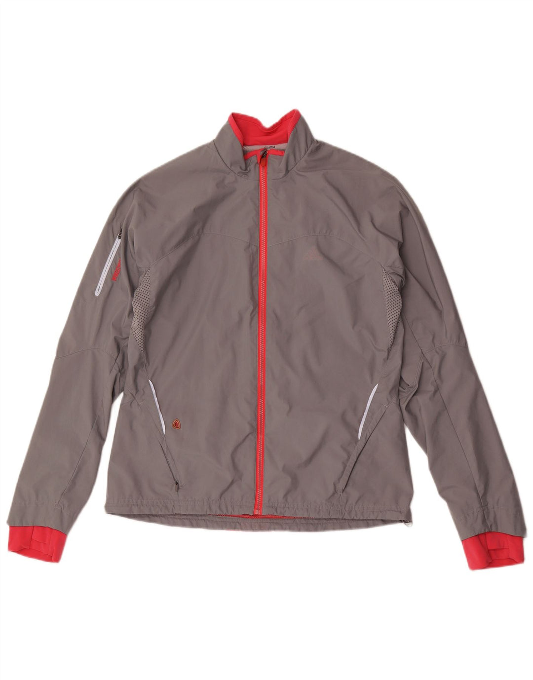 Adidas træningsdragt til kvinder, topjakke UK 16 Large Grå Colourblock Polyester