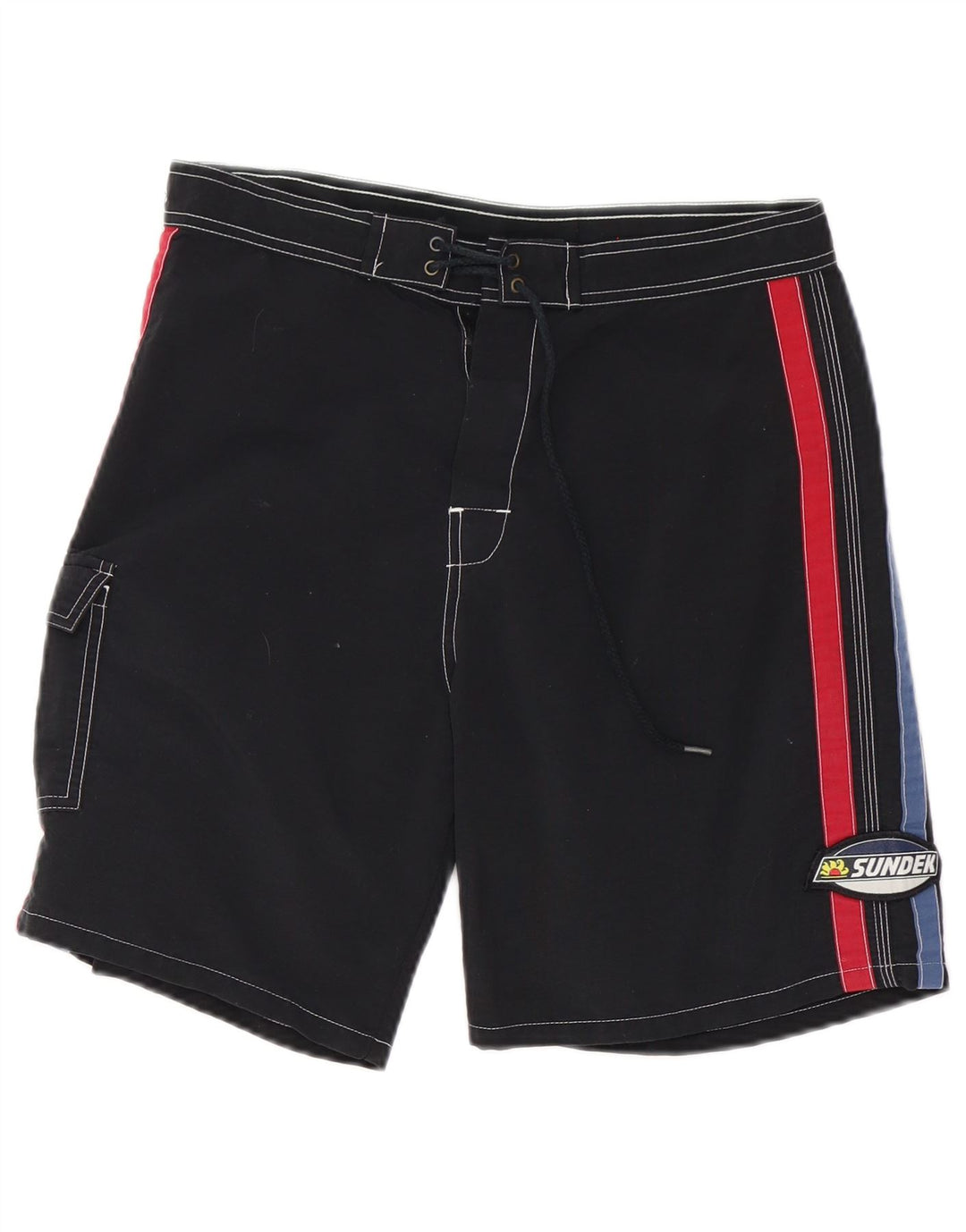 Sundek Mens Swimming Shorts Medium Black Colourblock Nylon