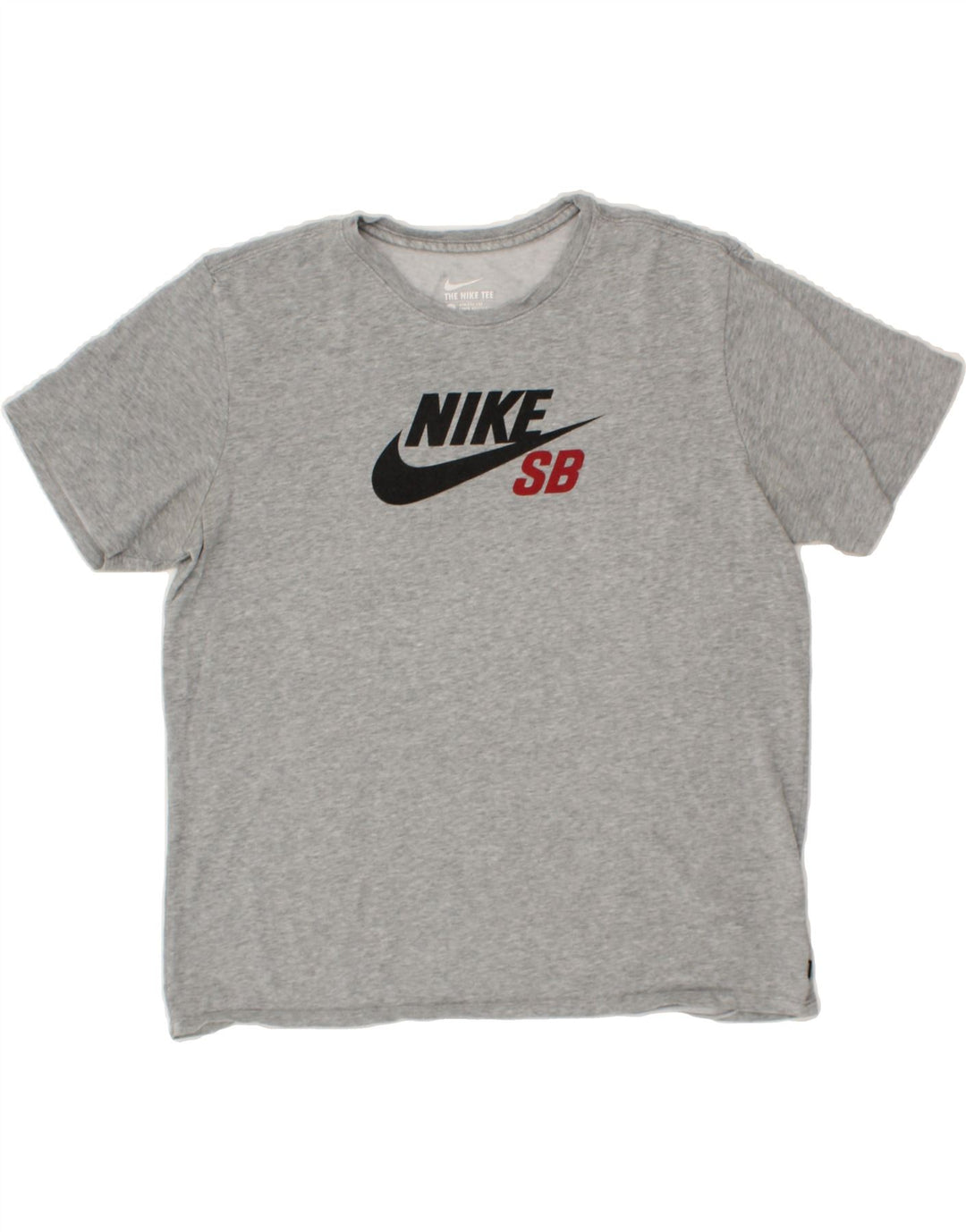 NIKE Womens Athletic Cut Graphic T-Shirt Top Large Grey Cotton Vintage Nike and Second-Hand Nike from Messina Hembry 
