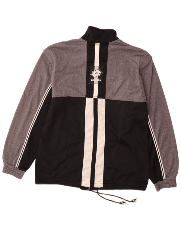 Lotto Mens Treino Top Jacket UK 40/42 Grande Cinza Colourblock Poliéster