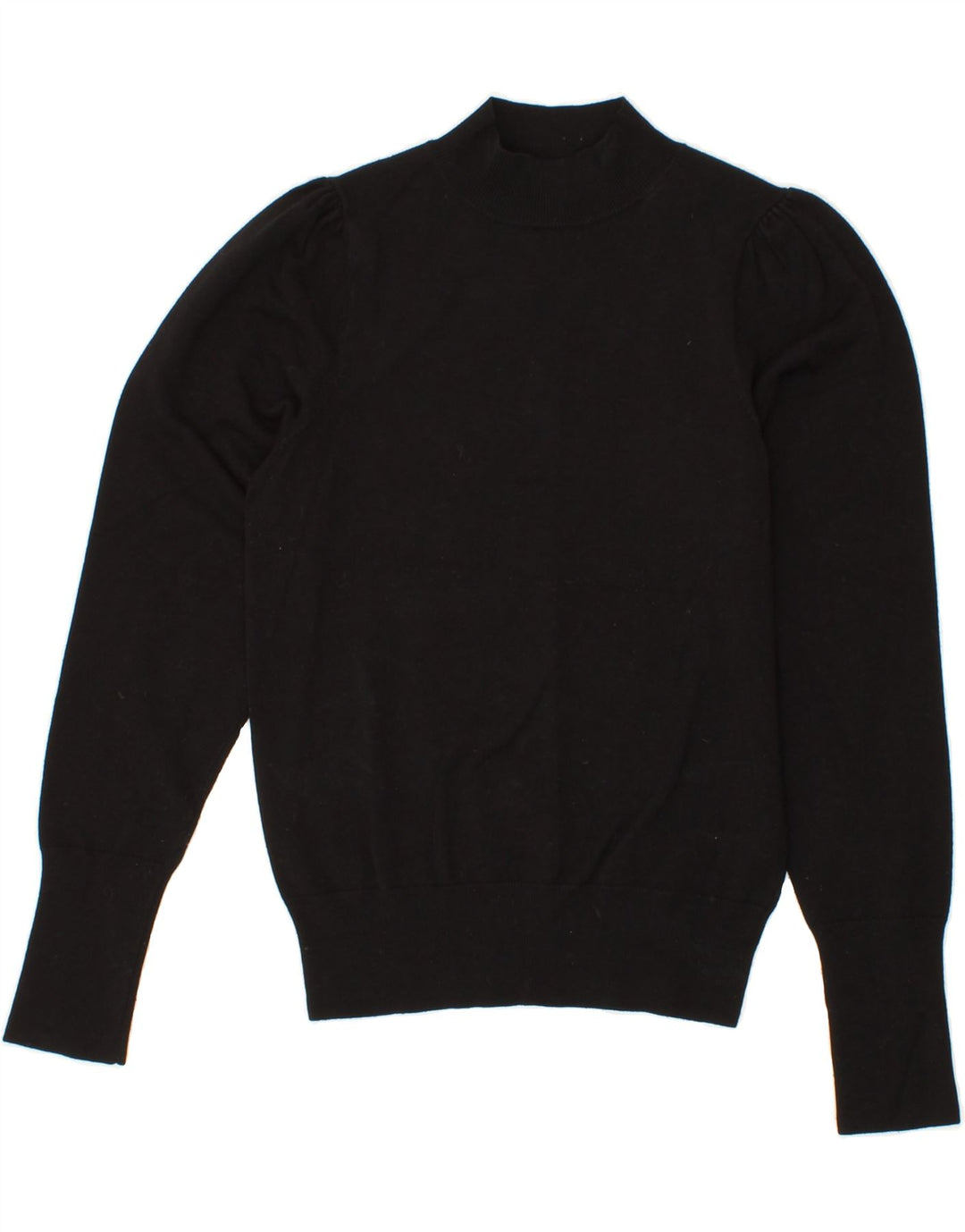 WAREHOUSE Womens Turtle Neck Jumper Sweater UK 8 Small  Black Viscose Vintage Warehouse and Second-Hand Warehouse from Messina Hembry 