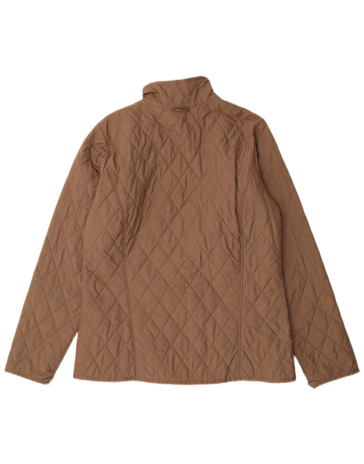JACK WOLFSKIN Dame Liner Quiltet jakke UK 12/14 Medium Beige Polyester