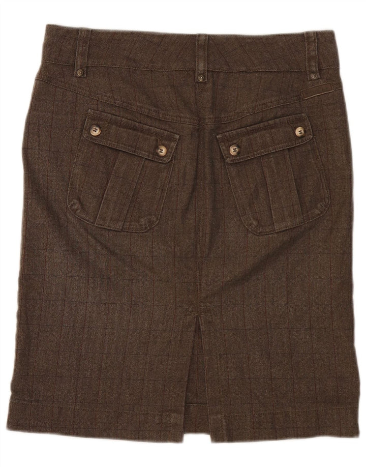 Marlboro Classics Womens Cargo Skirt EU 42 Large W32 Brown Herringbone