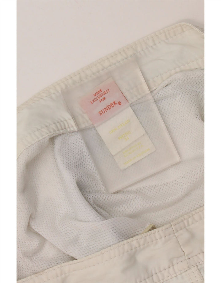 Sundek Herren-Badeshorts, groß, aus weißem Nylon