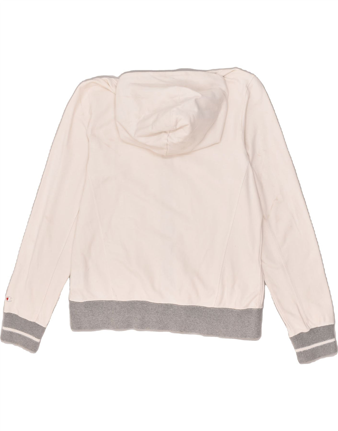 CHAMPION Womens Heritage Zip Hoodie Sweater UK 18 XL White Cotton | Vintage Champion | Thrift | Second-Hand Champion | Used Clothing | Messina Hembry 