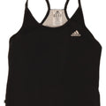 Adidas Femmes Crop Débardeur UK 12 Moyen Noir Polyester