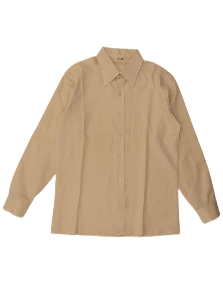 Vintage Mens Shirt Size 42 16 1/2 Large Yellow
