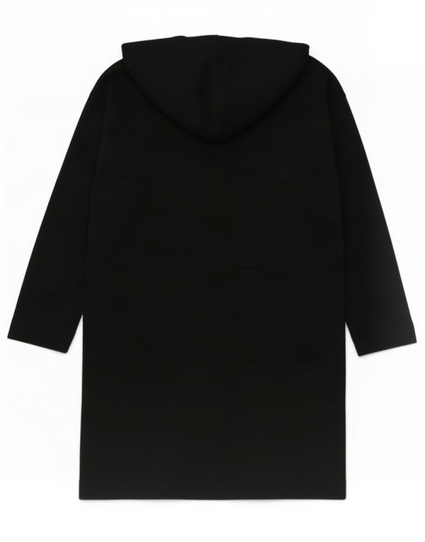 Massimo Dutti Vestido Largo Con Capucha Para Mujer UK 44 Mediano Negro Algodón