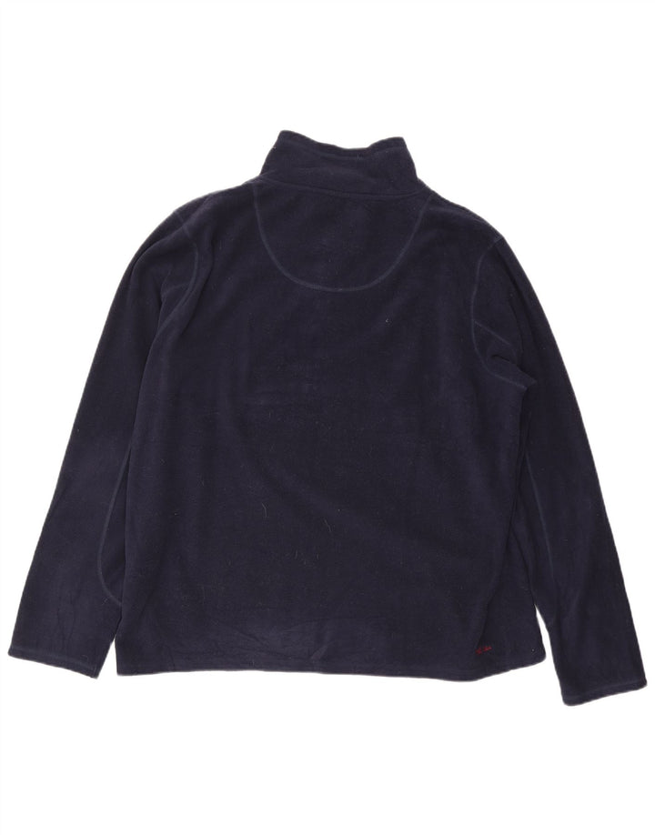 Fat Face Herren-Fleecepullover mit Reißverschluss am Hals, 2XL, Marineblau, Polyester