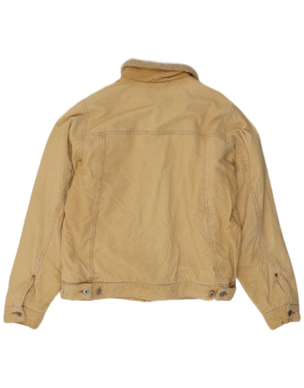 Bench Herren Sherpa Cordjacke UK 40 Large Beige Baumwolle
