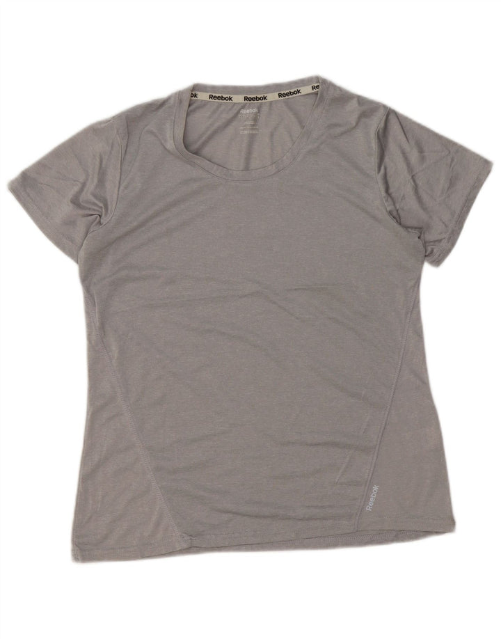 REEBOK Womens T-Shirt Top UK 16 Large Grey Polyester