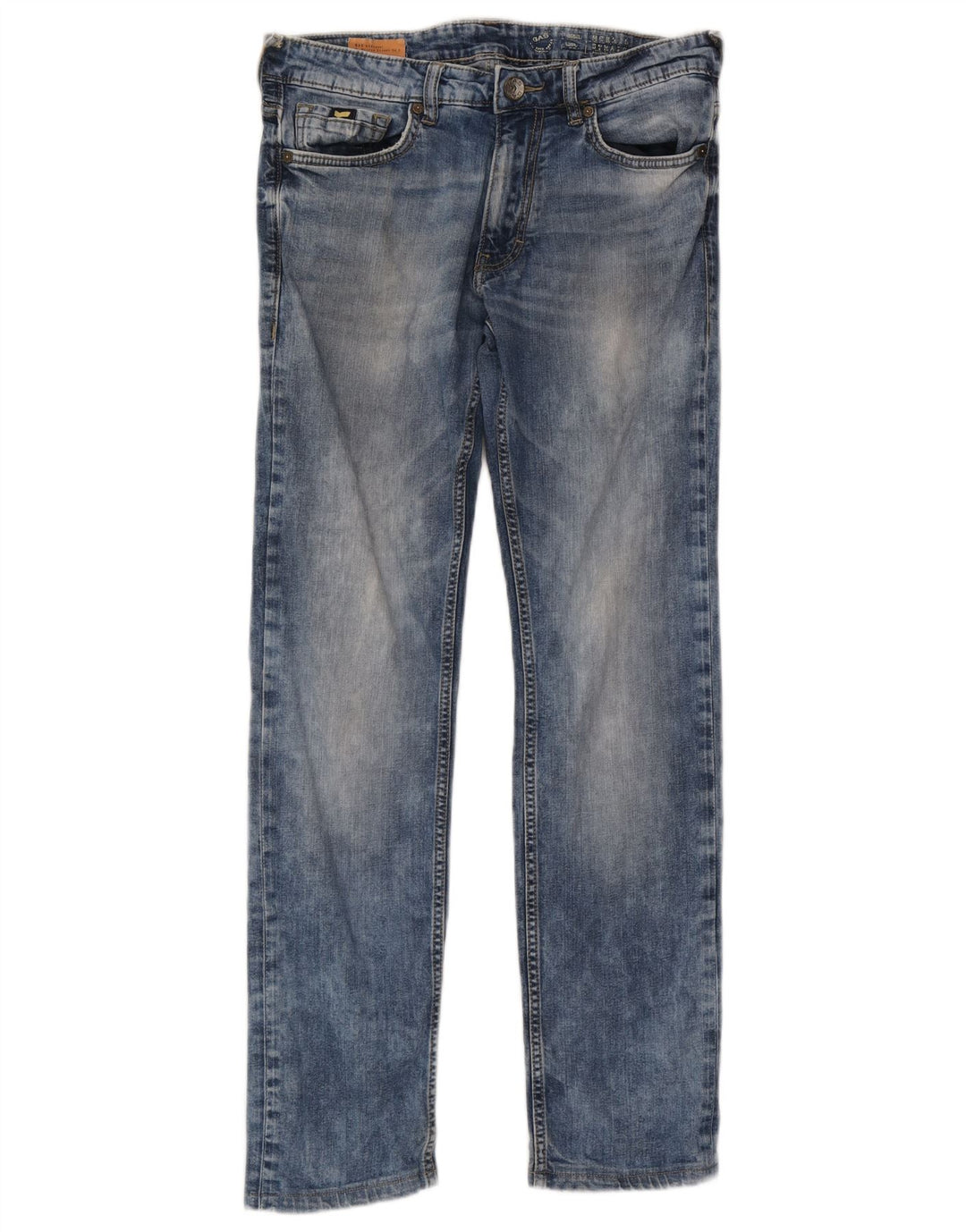 Gas Womens Straight Jeans W32 L30 Blue Cotton