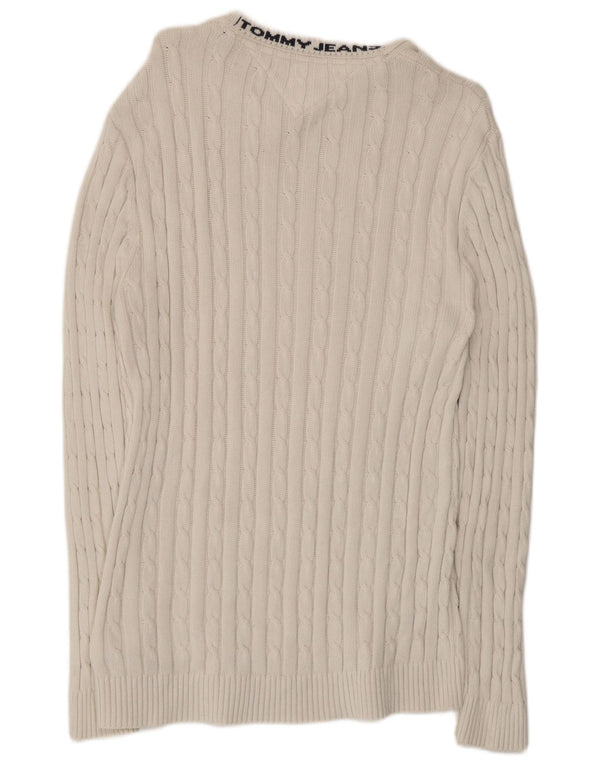 Tommy Hilfiger Herre Crew Neck sweater Medium White Bomuld