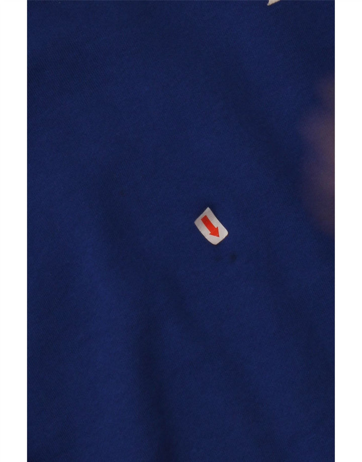 KAPPA Mens Graphic Sweatshirt Jumper Small Blue Colourblock Cotton