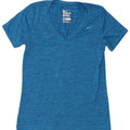 Nike Mujer Dri Fit Camiseta Top UK 12 Medio Azul Rayas Poliéster