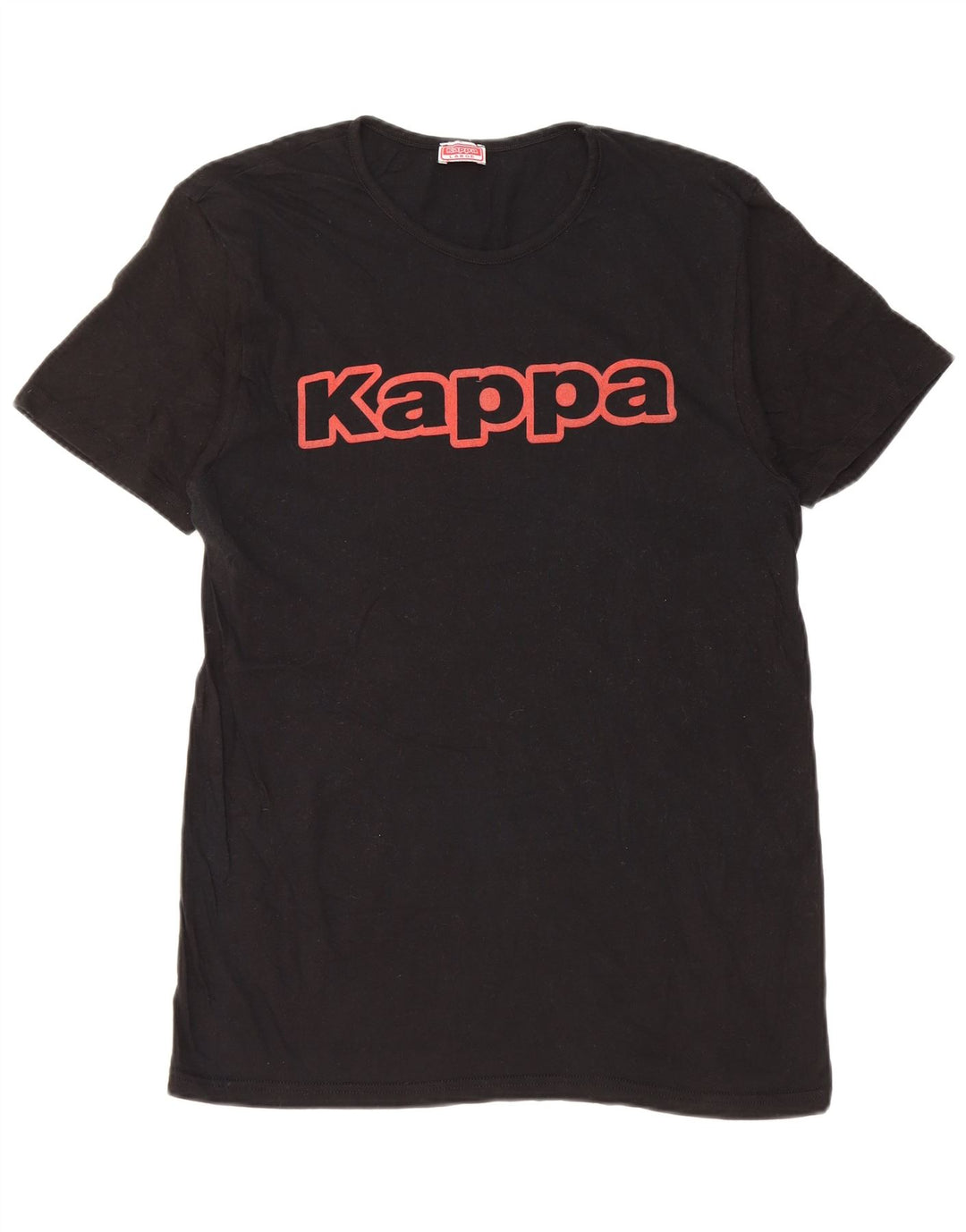 Kappa Herren T-Shirt mit Grafik, Größe L, Schwarz