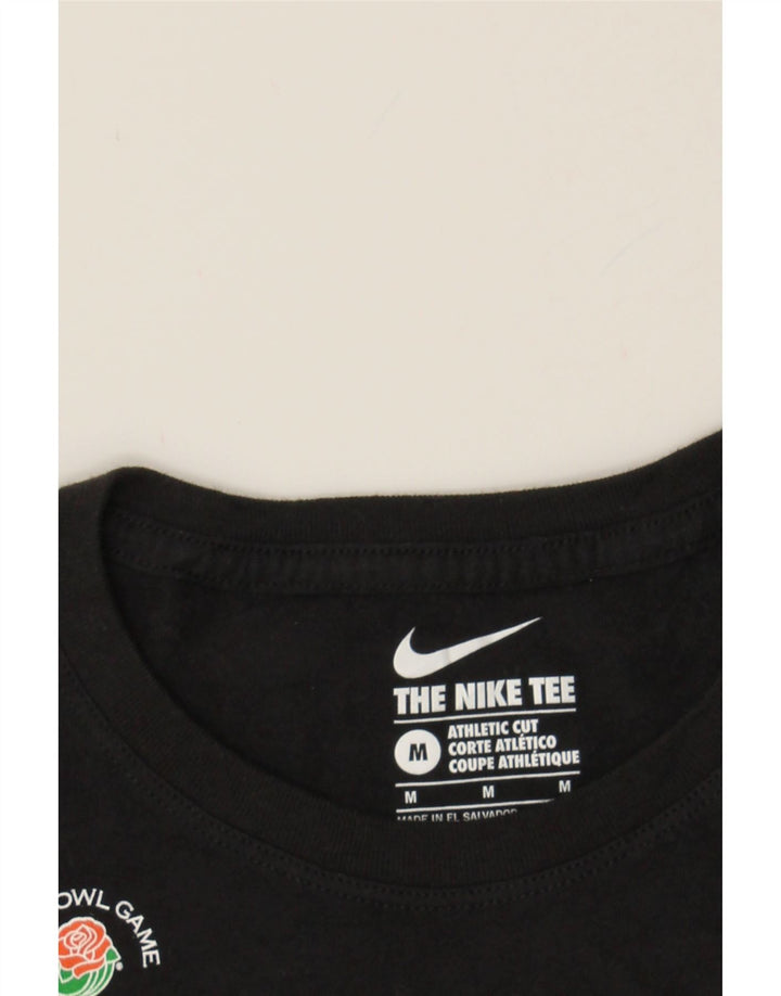 NIKE Womens Athletic Cut Graphic T-Shirt Top UK 12 Medium Black Vintage Nike and Second-Hand Nike from Messina Hembry 