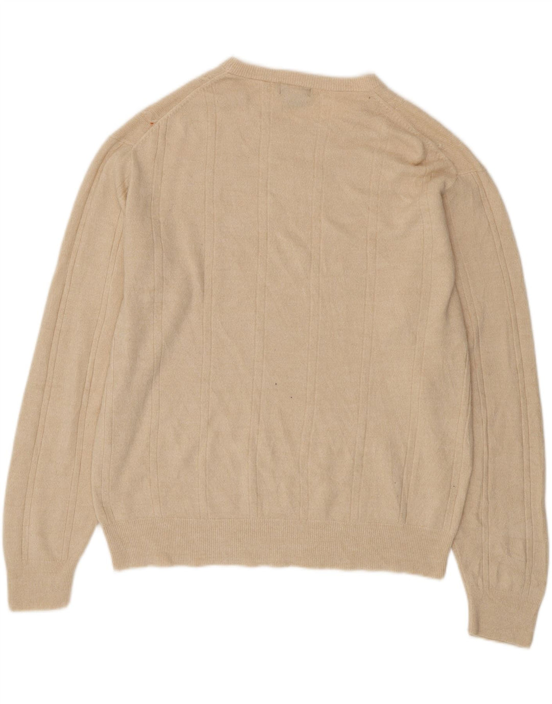 DOCKERS Mens Crew Neck Jumper Sweater 2XL Beige Check Acrylic Vintage Dockers and Second-Hand Dockers from Messina Hembry 