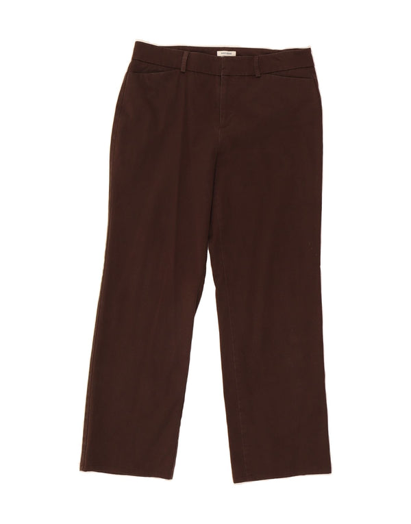 DOCKERS Womens Straight Casual Trousers US 10 Large W32 L29 Brown Cotton