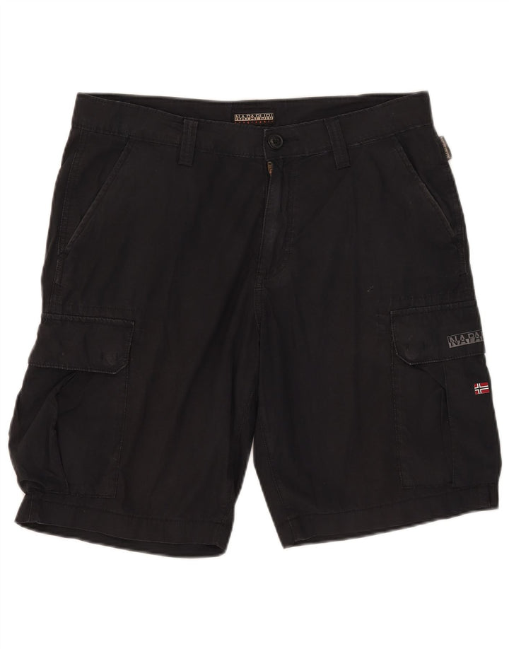 Napapijri Mens Geographic Cargo Shorts W33 Medium Navy Blue Cotton