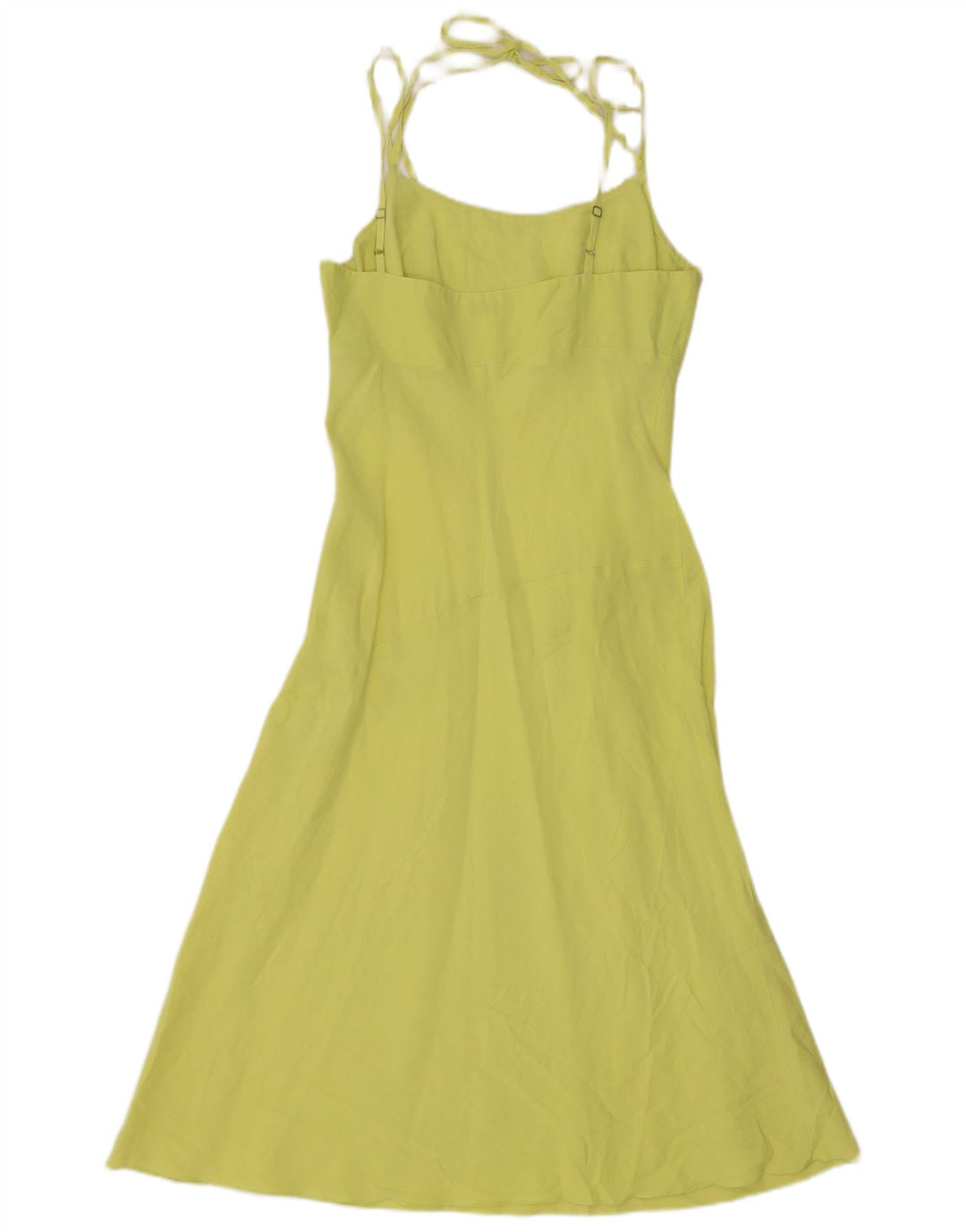 Benetton Damen Reguläres Sommerkleid UK 12 Mittelgelb