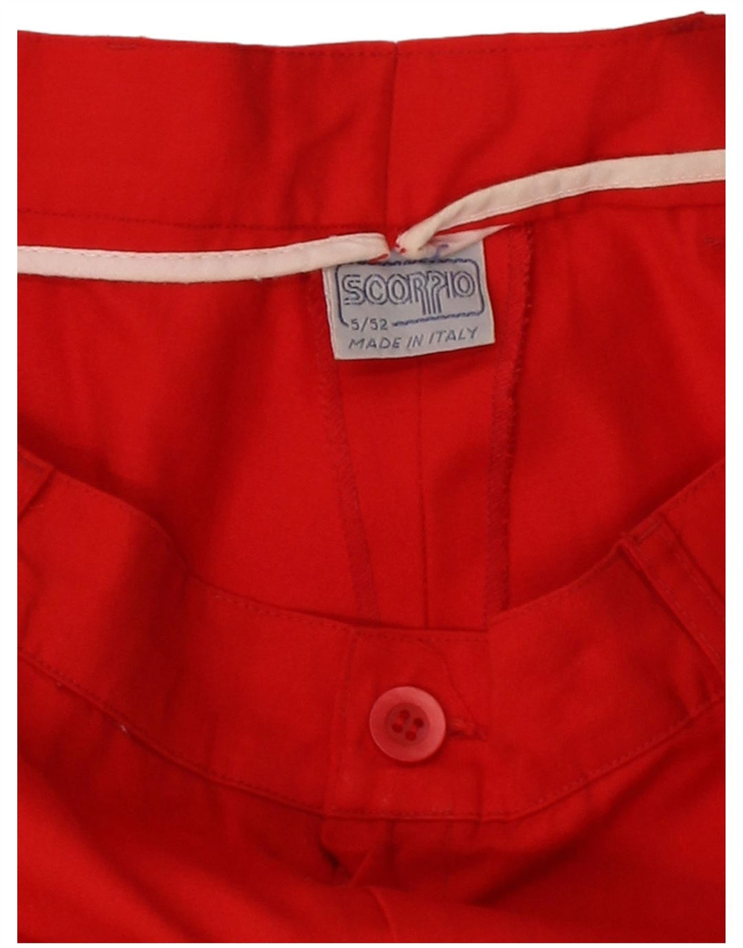 SCORPIO Mens Chino Shorts IT 52 XL W36 Red Polyester