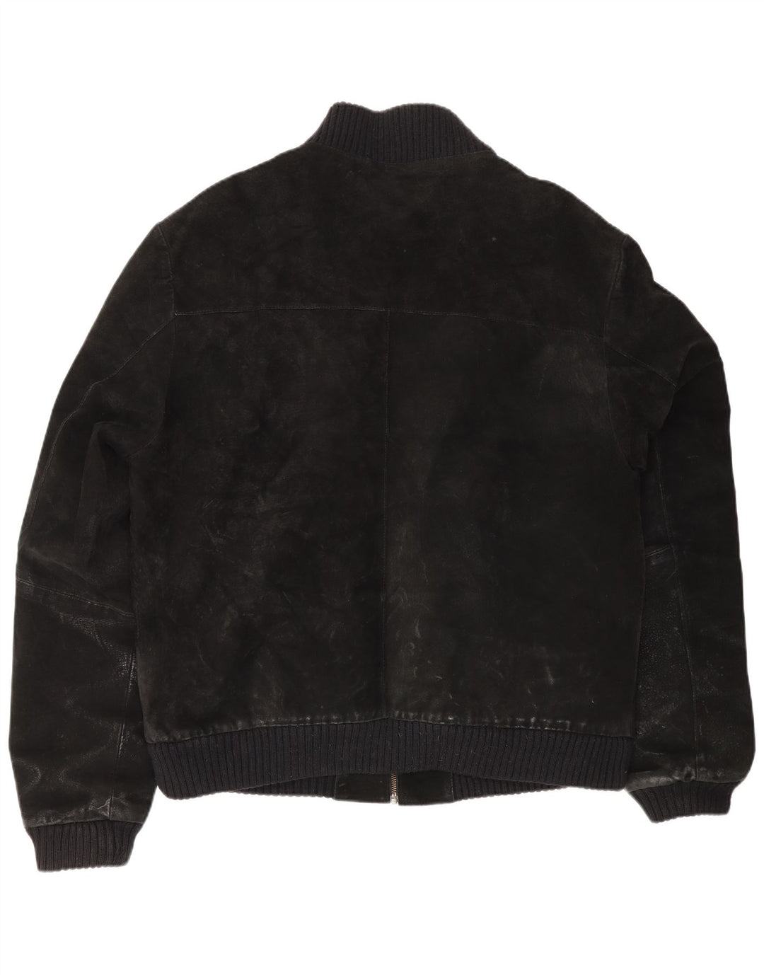 Vintage herre ruskind bomberjakke UK 42 XL sort læder