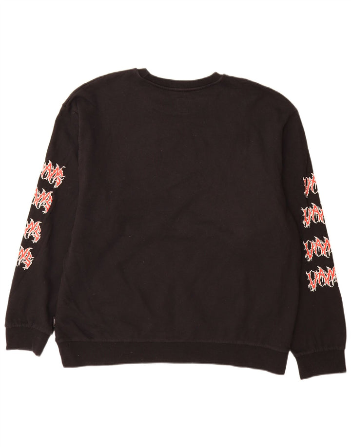 Vans Mens Relaxed Graphic Sweatshirt Jumper XL Black Cotton