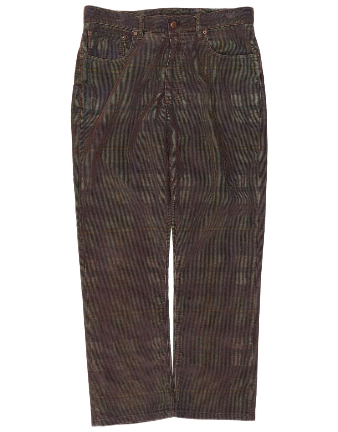Marlboro Classics Mens Corduroy Trousers W34 L29 Multicoloured Check