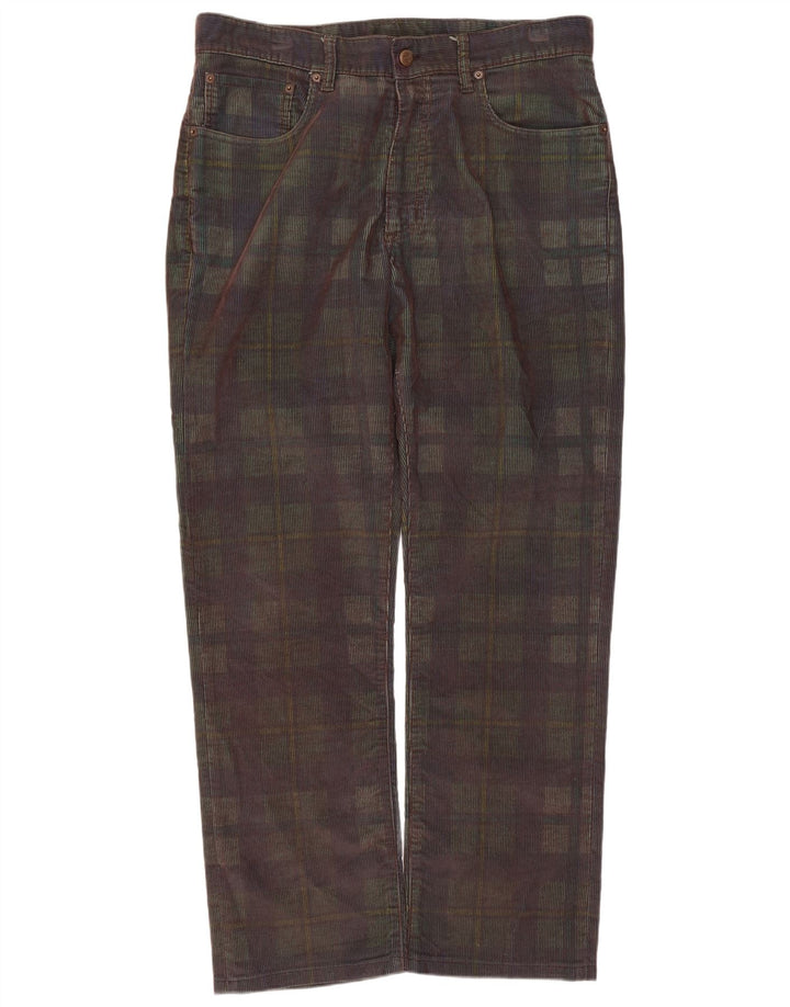 Marlboro Classics Mens Corduroy Trousers W34 L29 Multicoloured Check