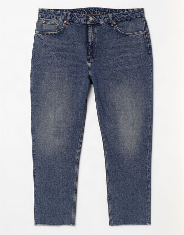 Topshop Jean droit pour femme UK 18 XL W36 L26 Bleu Coton